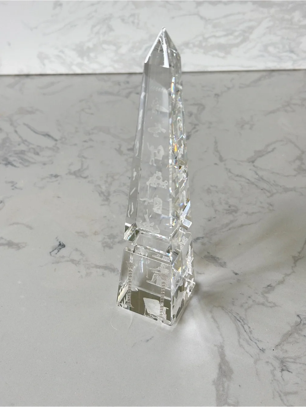 Asfor Pharaonic Clear Crystal Obelisk - Egyptian